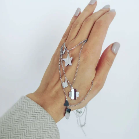 Lantisor argint femei trifoi Lucky me [3]