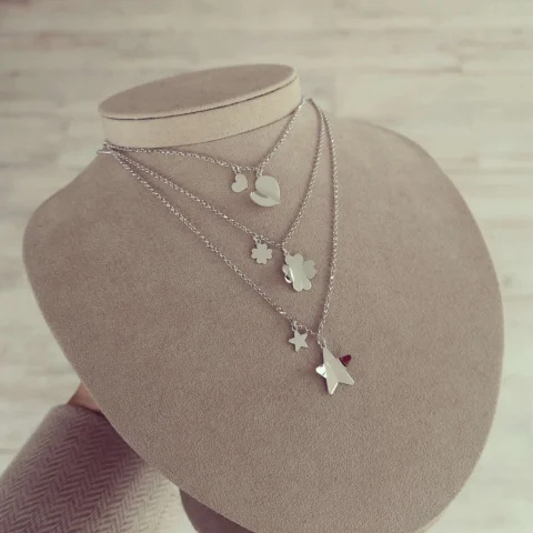 Lantisor argint femei trifoi Lucky me [4]