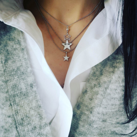 Lantisor Argint Rodiat 925 Stea Sidef [2]