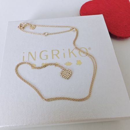 Lantisor Aur Inimioara - Lantisor aur dama 14K cu inima