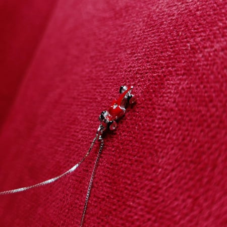 Lantisor Argint Copii - Lantisor copii baieti din argint 925 cu masinuta rosie F1