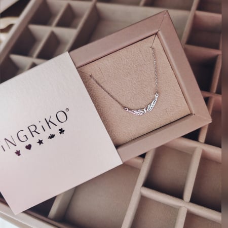 Lantisor cu aripi de inger din argint 925 rodiat [2]