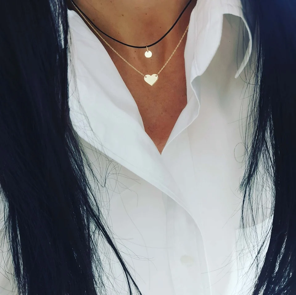 Bijuterii Personalizate - Lantisor cu inimioara aur