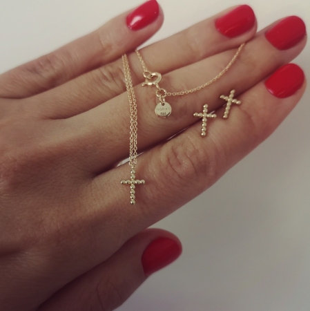 Lantisor cu pandantiv cruce Aur 14K [1]