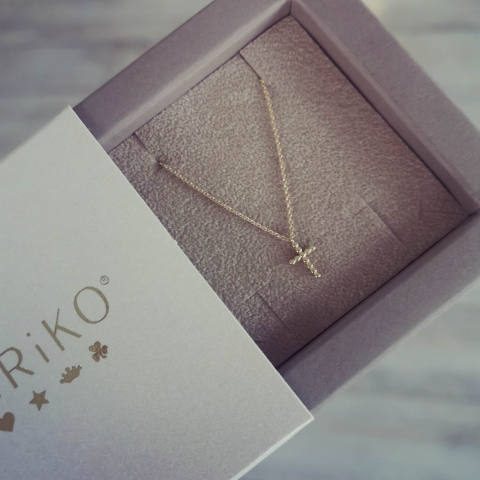 Lantisor cu pandantiv cruce Aur 14K [5]