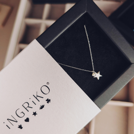 Lantisor cu perla de cultura si steluta din argint 925 rodiat [1]