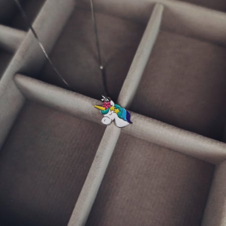 Lantisor Argint Copii - Lantisor din argint 925 pentru fetite - vis de unicorn