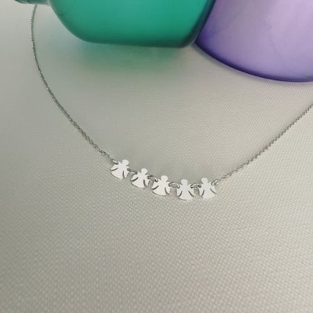 Lantisor din argint 925 rodiat cu ingerasi [1]