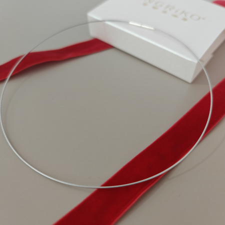 Lantisor Argint Femei - Lantisor flexibil din argint 935 rodiat – stil choker 35 cm