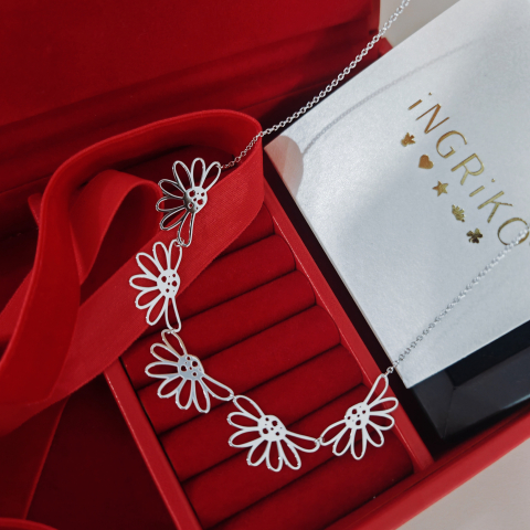 Lantisor Argint - Lantisor la baza gatului din argint 925 rodiat Flora