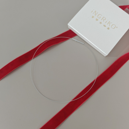 Lantisoare - Lantisor ultra fin stil choker – 35cm – argint rodiat