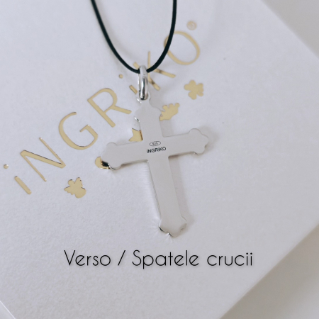Pandantiv cruce argint 925 pe snur reglabil [5]