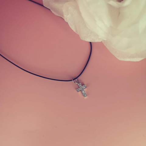 Pandantiv Diamant - Pandantiv Cruciulita cu Diamante, aur18K