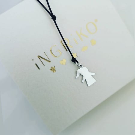 Bijuterii Personalizate - Pandantiv Fetita argint 925 pe snur reglabil