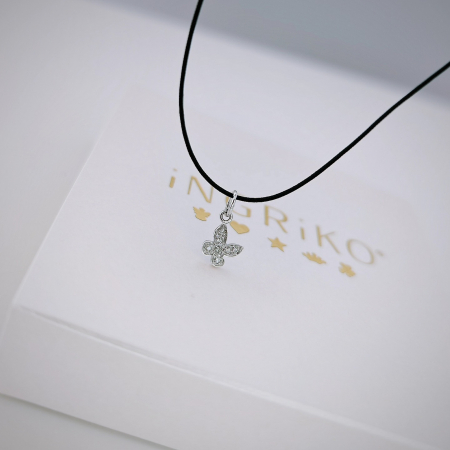 Choker aur - Pandantiv Fluturas cu Diamante, aur18K