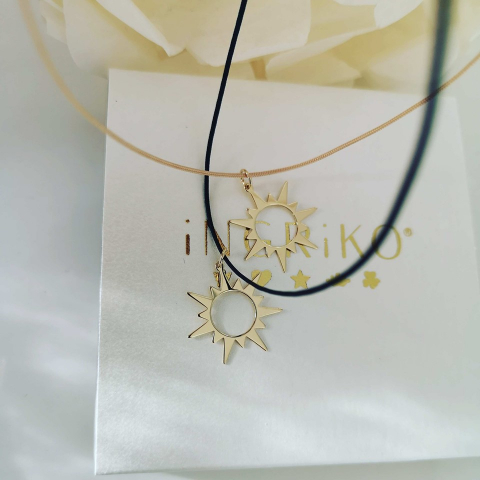 Pandantiv Soare aur galben 14K [2]