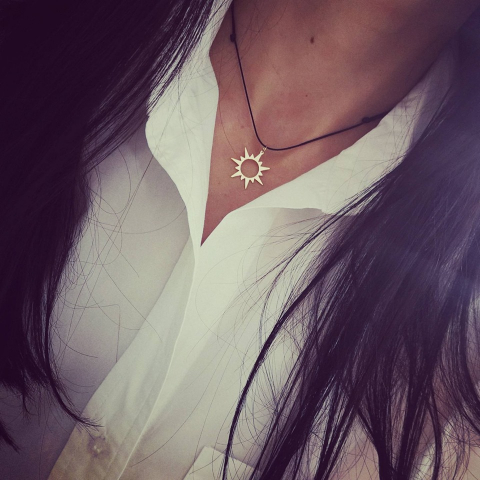 Pandantiv Soare aur galben 14K [1]