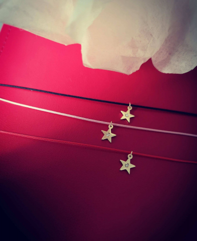 Pandantiv steluta cu diamant, aur 14K [2]