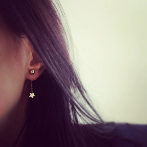 Prelungire cercel- Banut, Aur galben 14K [2]