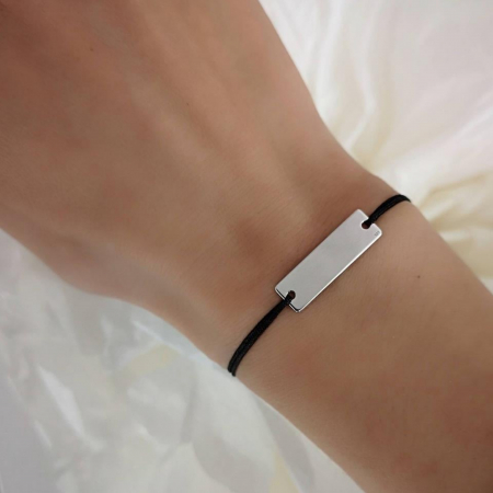 Set 2 bratari personalizate placuta argint 925 rodiat [2]