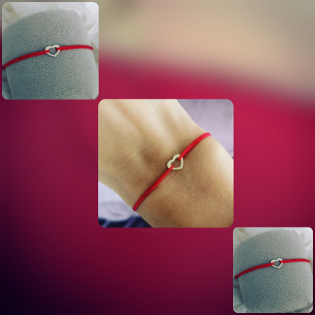 Bijuterii Personalizate - Set 3 bratari Mama si copii, inimi aur galben 14K