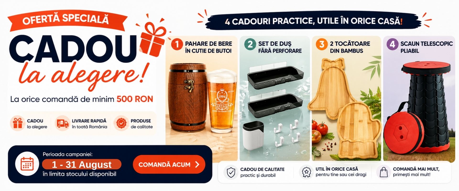 Banner campanie cadouri 500 ron