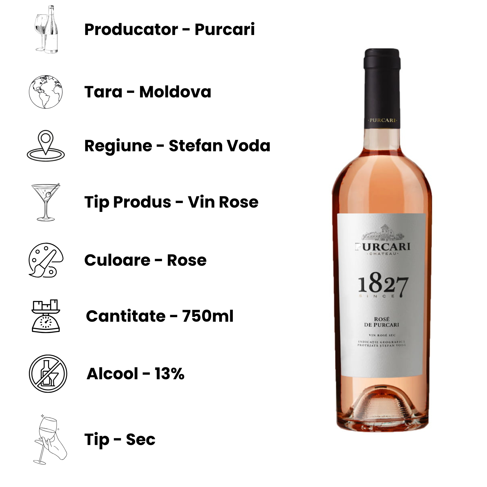Vin Purcari Rose sec