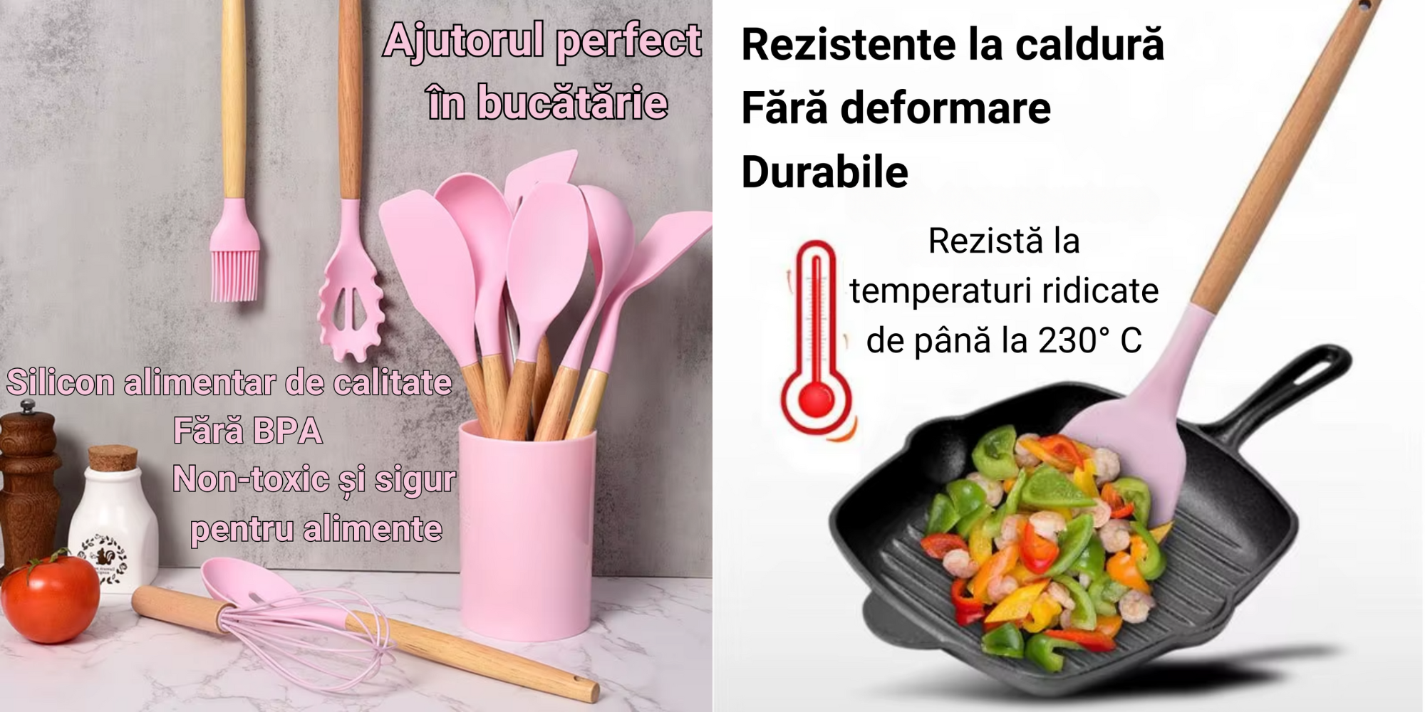 set ustensile silicon bucatarie