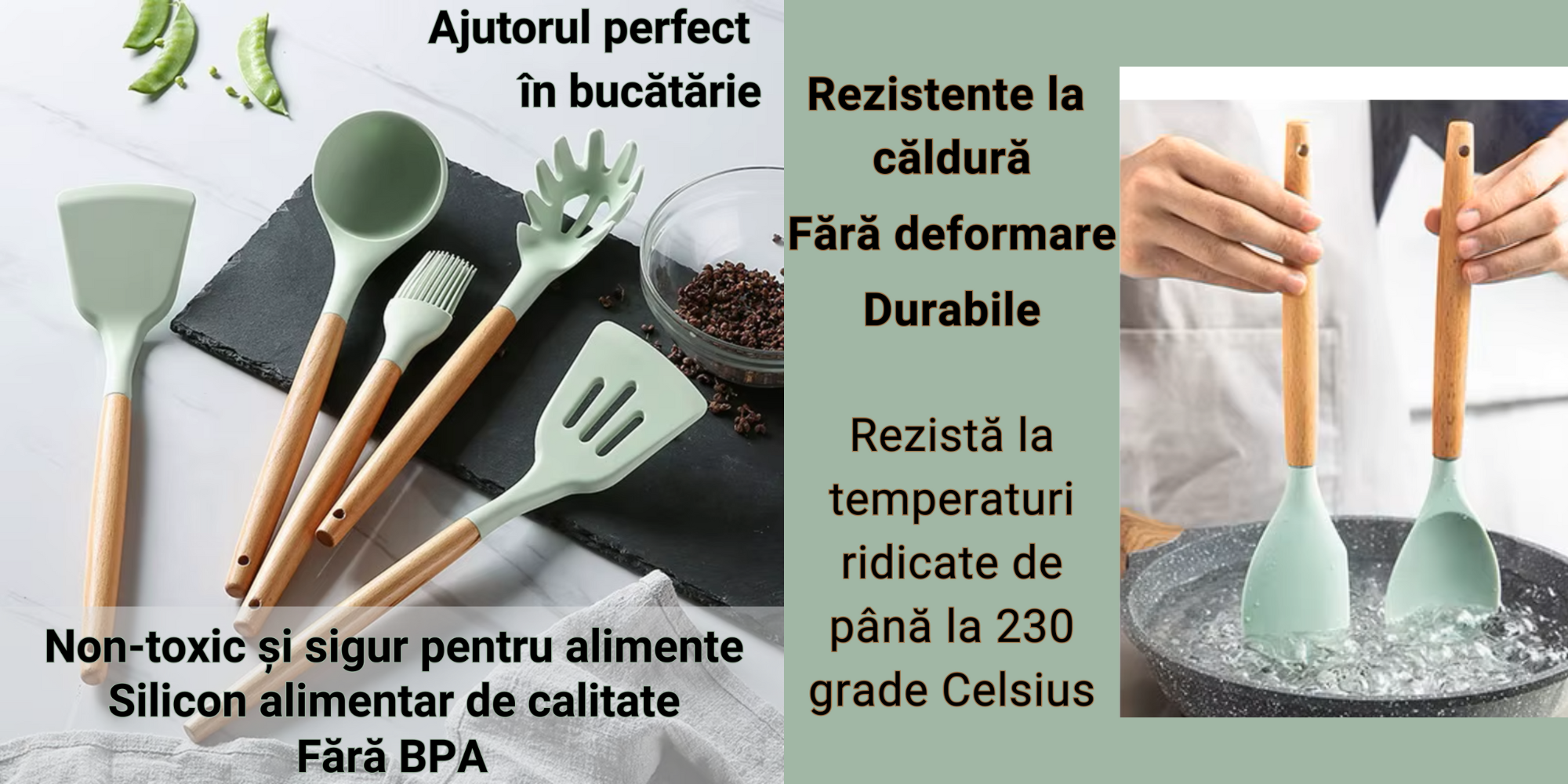 set ustensile silicon bucatarie