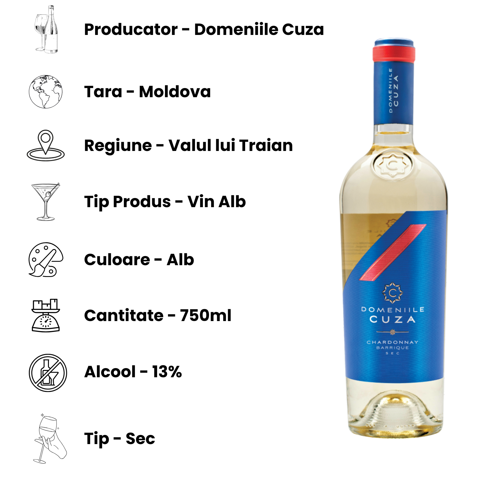Vin Alb Chardonnay Barrique sec