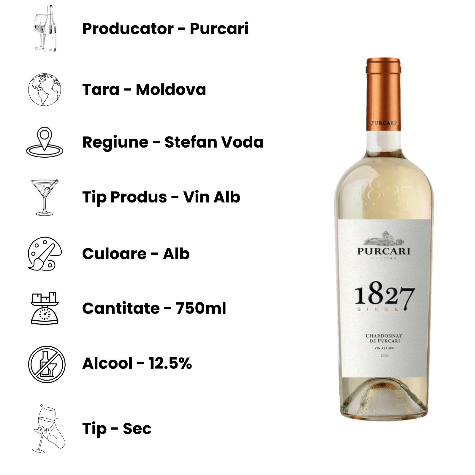 Vin alb purcari viorica muscat ottonel