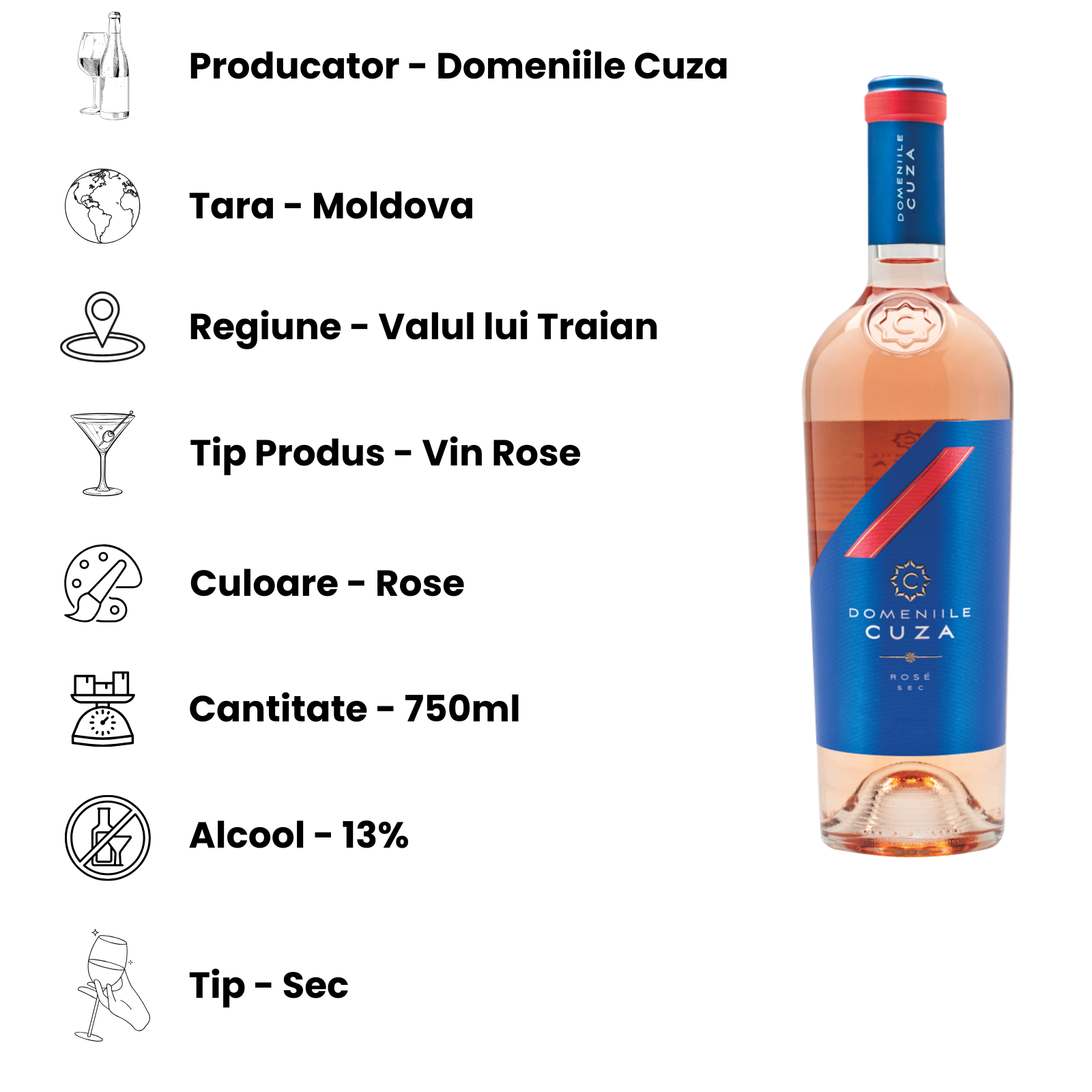 Vin rose Domeniile Cuza