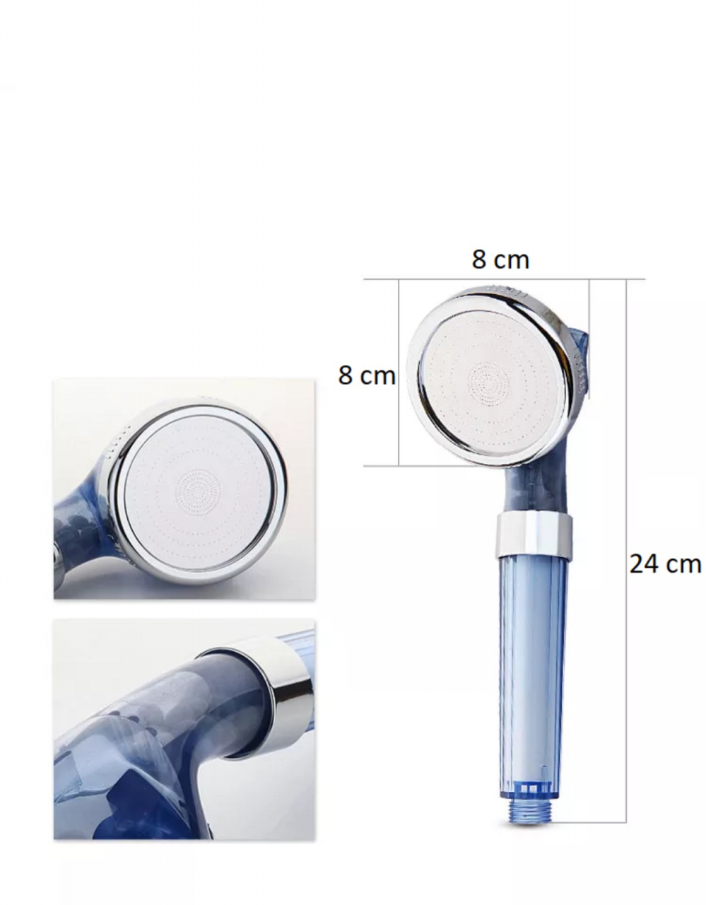 cap de dus cu filtru de bumbac si granule minerale cu ioni negativi, dedeman, emag [7]