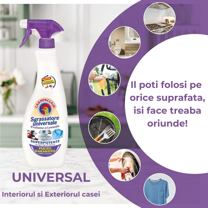Degresant Universal Chanteclair cu Lavandă – Curățare Puternică pe Orice Suprafață, Interioară sau Exterioară [3]
