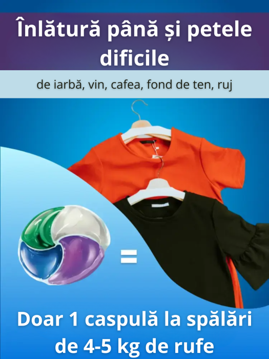 Detergent capsule Gama Universal 4 în 1, 60 buc | Pentru toate tipurile de rufe [4]