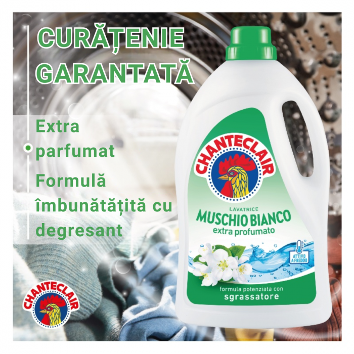 Detergent lichid Chanteclair Muschio Bianco – 1260 ml, 28 spălări [3]