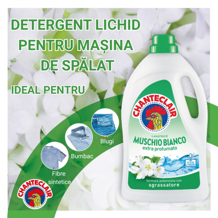 Detergent lichid Chanteclair Muschio Bianco – 1260 ml, 28 spălări [2]