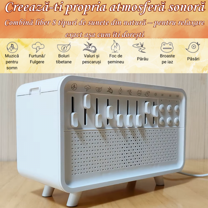 Difuzor Aromaterapie cu Sunete, Lumină Caldă și Bluetooth [4]