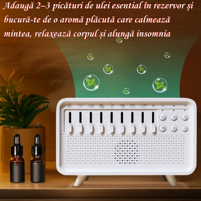 Difuzor Aromaterapie cu Sunete, Lumină Caldă și Bluetooth [9]