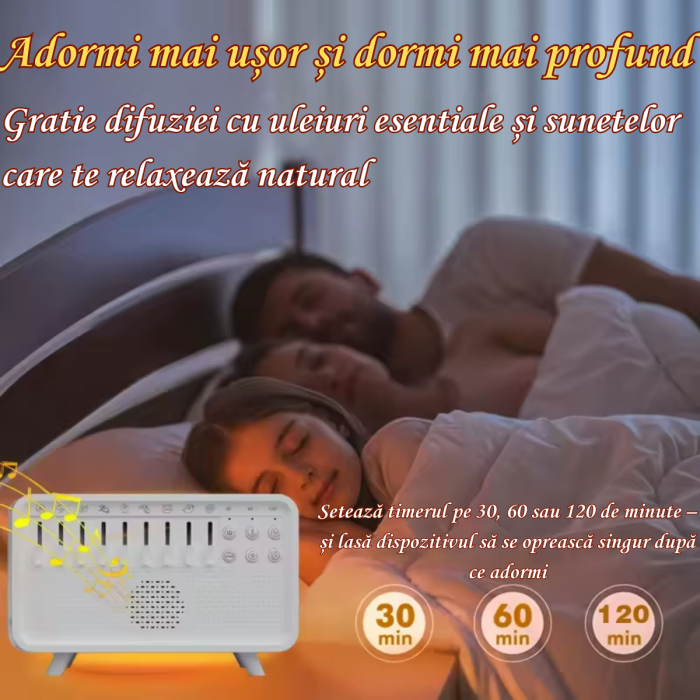 Difuzor Aromaterapie cu Sunete, Lumină Caldă și Bluetooth [3]