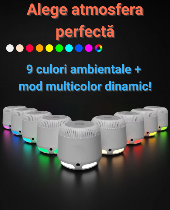 Lampa cu Sunete Albe și Lumină de Noapte Relaxantă [7]