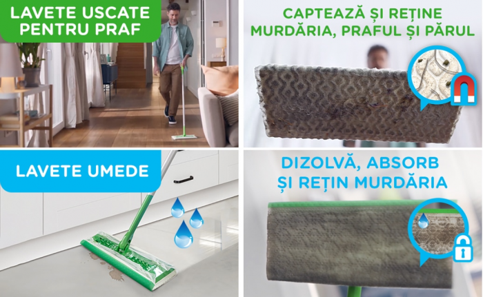 Kit Mop Uscat/Umed Swiffer | 8 Lavete Uscate + 3 Umede [2]