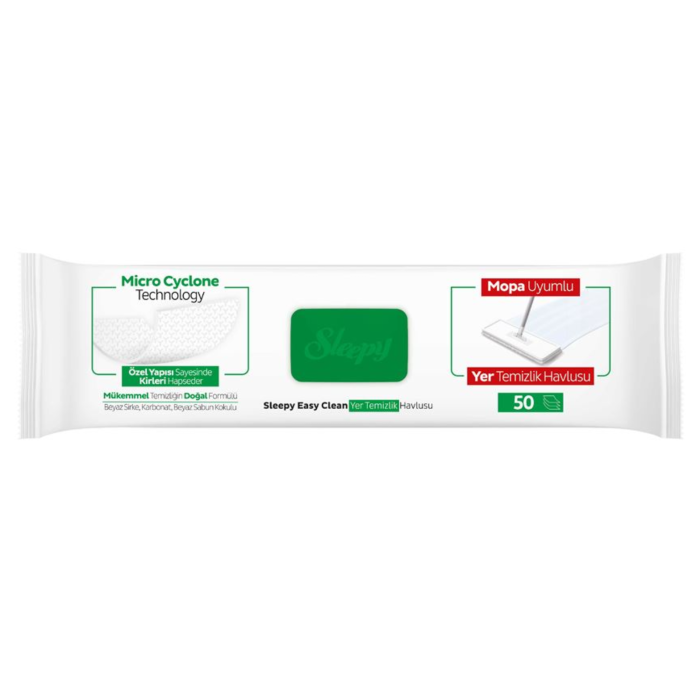 Lavete Umede Pardoseli Sleepy Easy Clean White Soap 4XL, Compatibile Mop, 8 Straturi, 50 buc [7]