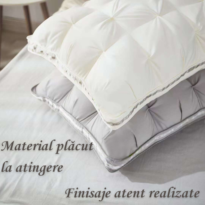 Perna Microgel 50x70, 1250g, Pufoasă, Antialergică, Fabricată în România [4]