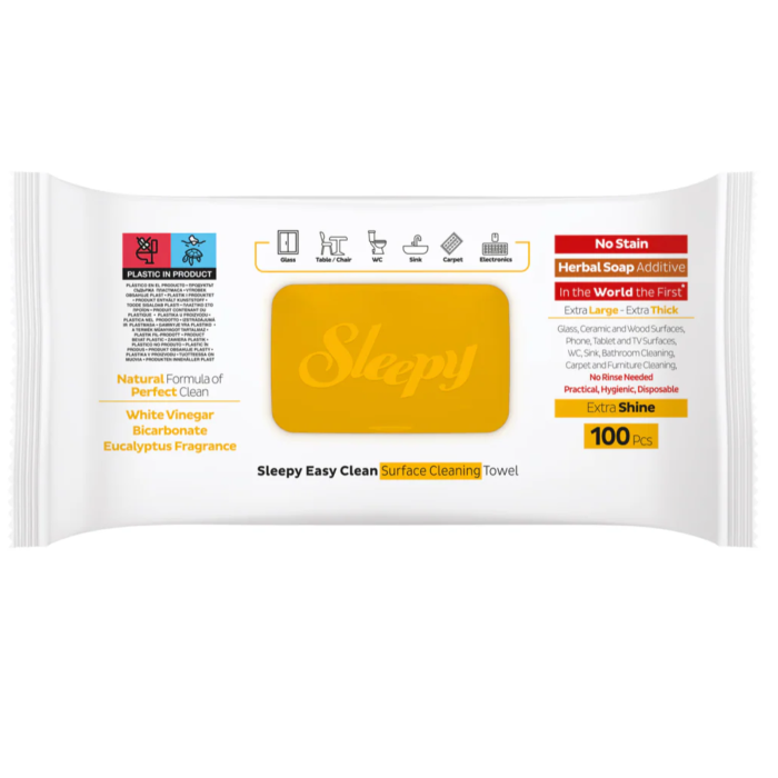 Șervețele umede multisuprafețe Sleepy Easy Clean Herbal Soap 100 buc, fără parabeni și clor [7]