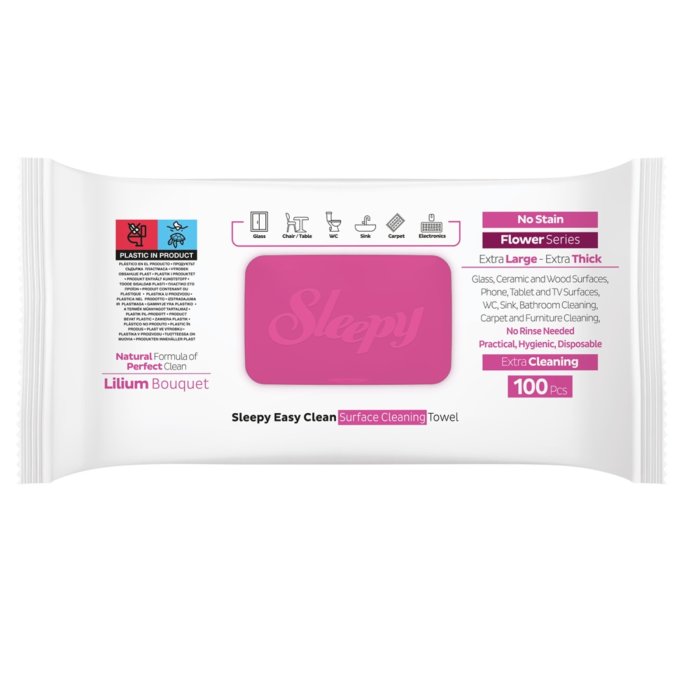 Servetele umede multisuprafete Sleepy Lilium Bouquet 100 buc – fara parabeni si clor [7]
