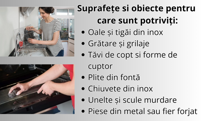 Set 3 Bureți de Sârmă Vileda Glitzi – Curățare Puternică, Oțel Inoxidabil, Ideal pentru Vase, Tigăi și Grătare [3]
