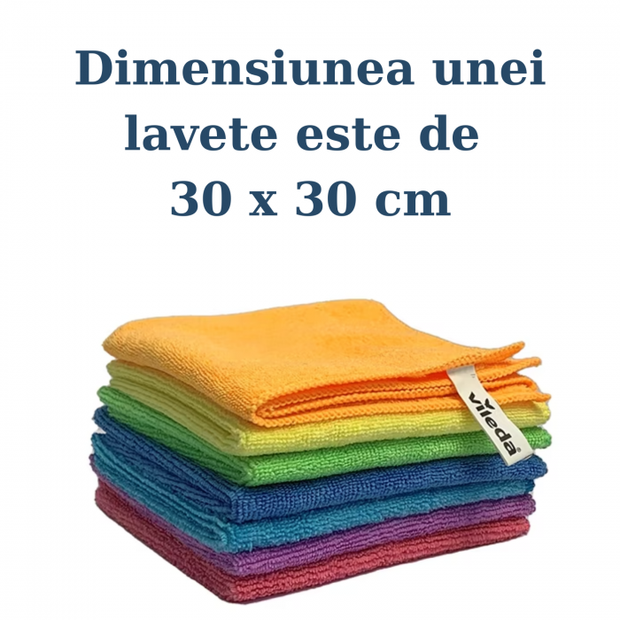 Set 7 Lavete Microfibra Vileda – Super Absorbante, Reutilizabile, Curățare Umedă/Uscată, Îndepărtează 99% Bacterii [7]