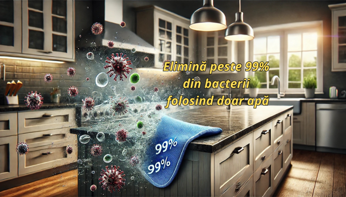 Set 7 Lavete Microfibra Vileda – Super Absorbante, Reutilizabile, Curățare Umedă/Uscată, Îndepărtează 99% Bacterii [3]