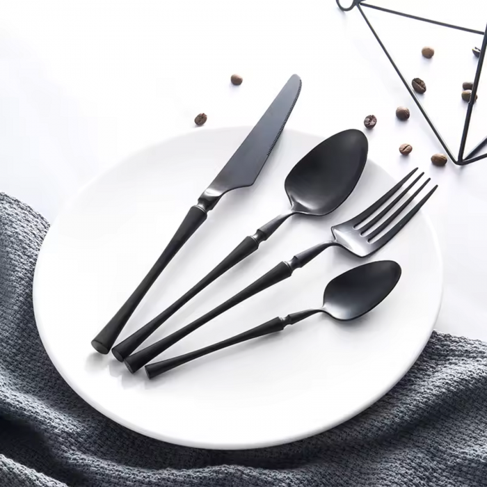 Set tacamuri din inox ,model unic, culoare negru [3]